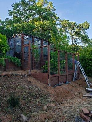 Garden fence to keep deer away