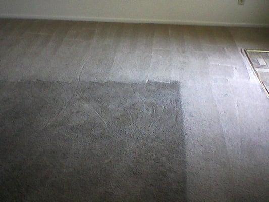 Look how bad my carpets looked when dirty and then clean. Great Job SteamBay!!!