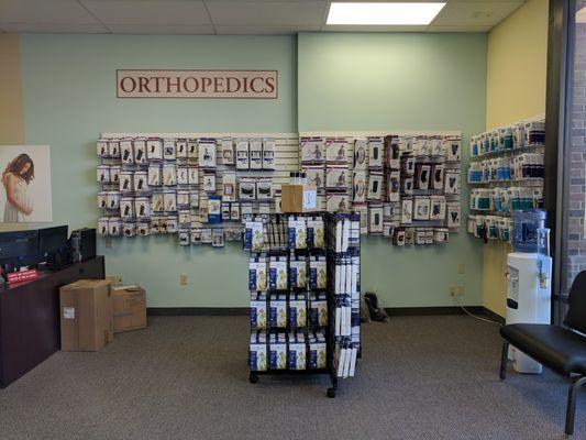 Orthopedic soft goods, braces, supports and more