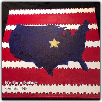 Canvas painting ... Patriotic Style!