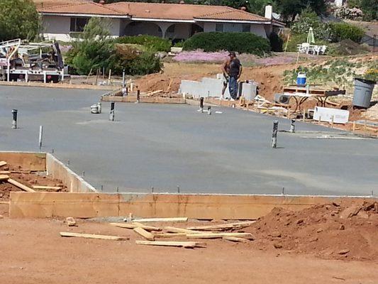 Pouring Foundation for a new home