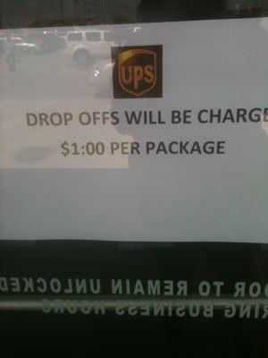 Not a UPS fee, just this particular individual biz wants to charge me for opening his door--extremely irritating!!!!