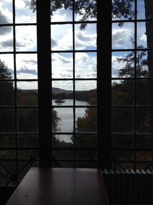 View of the lake from main floor sunroom.