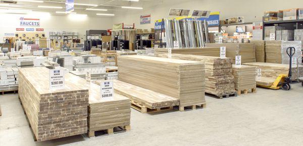 Butcher Block Countertop Displays in Super Home Center - Madison, Tennessee