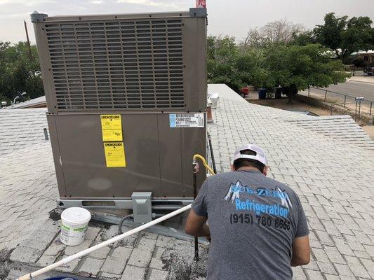 Residential a/c system install