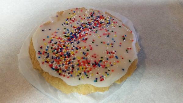 Frosted and sprinkled sugar cookie