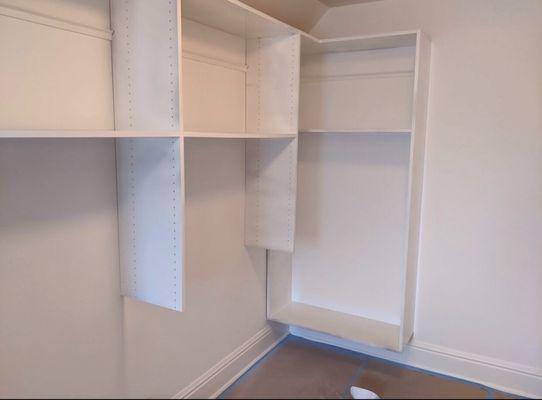 Closet cabinets refinishing after