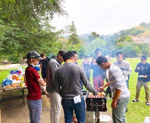 Men's group BBQ in Oakland