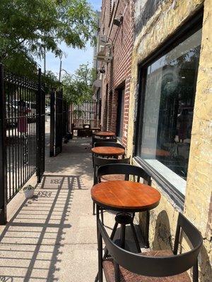 Nice outdoor seating with plenty of southern light