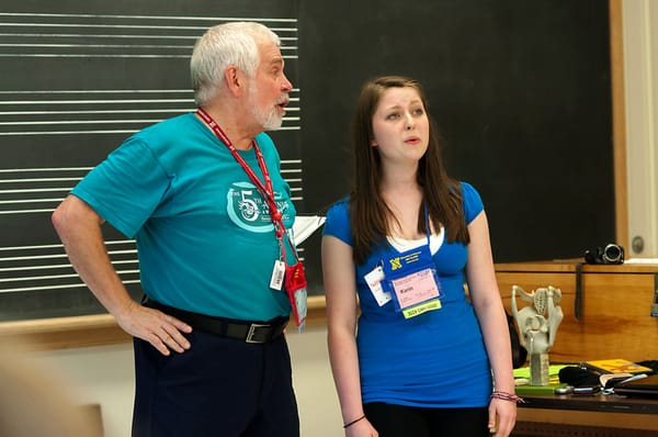 Larry teaching Broadway Belting at Intl Thespian Festival