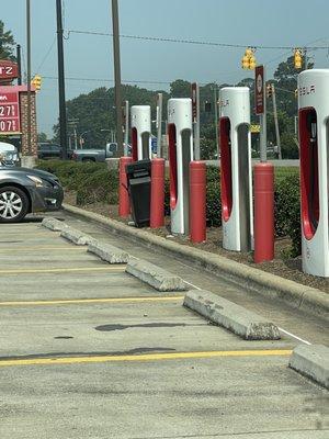 Chargers are located in the parking area of Sheetz gas station