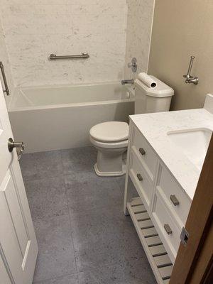 Completed bathroom remodel on upper Iowa St.