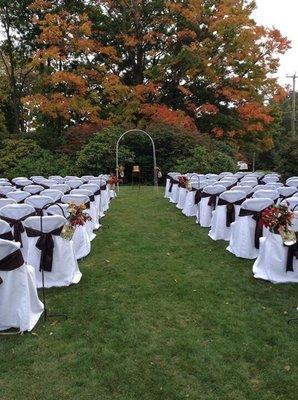 Set up of the ceremony