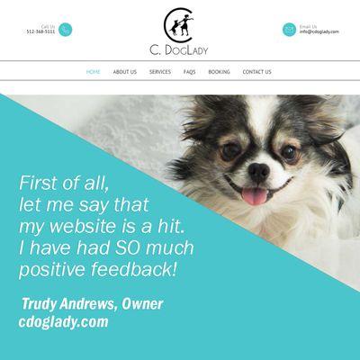 Client Testimonial - Web Design and Development Project
 http://cdoglady.com/