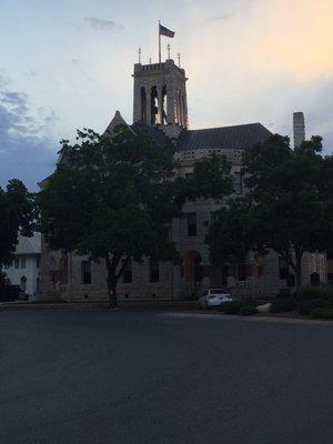 Courthouse off circle in downtown New Braunfels, Texas