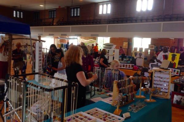 Vendors at the Dirham Armory.