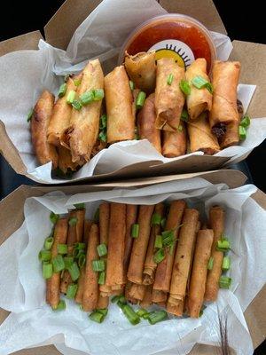 Top: veggie. Bottom: pork. BOTH YUMMY!