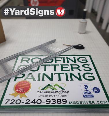 Yard Signs are great ways to advertise your business.