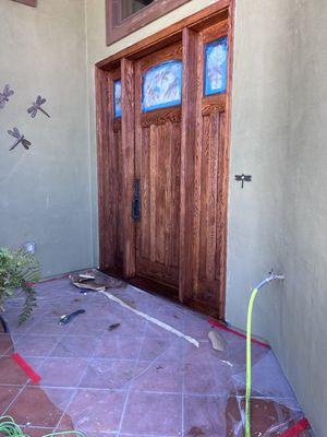 Oak refinish door!