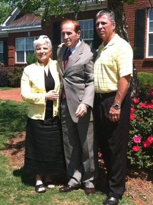 Mr. Ledbetter started the first office of what is now White Insurance Group
(Here with his two children)