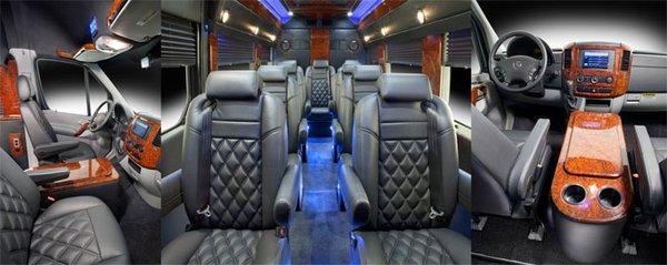 Sprinters are perfect for meetings, Road shows and events. Transportation for Executives and busy families.