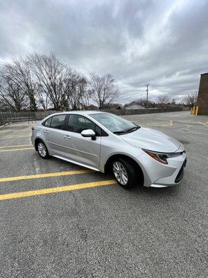 side view of 2024 corolla