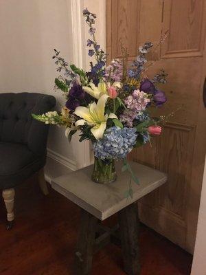 Stunning arrangement delivered from NOLA Flora.  Thank you Emily for your assistance in making this happen!