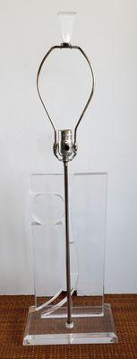 1960s Custom Made Lucite Table Lamp W-9.5", D-6", H-30", $225 TL427