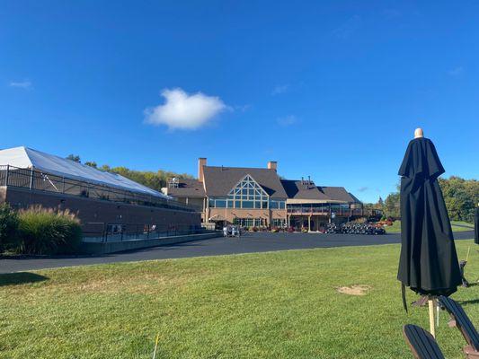 Back of the clubhouse at Heatherwoode.