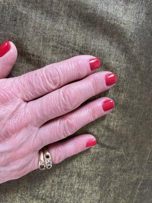 Chanel Red for the holidays- Gel Mani