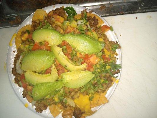 Super nachos de carne