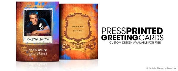 Press Printed Greeting Cards. Free Custom Design.