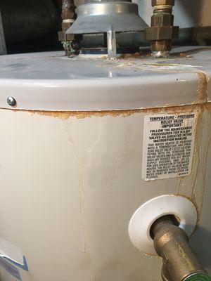 Don't wait for this to happen to your water heater call us today for a free estimate