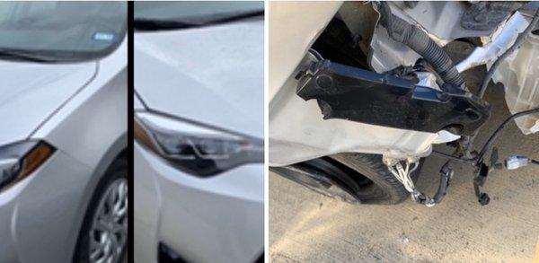 Toyota Corolla 2018 body and paint work for the whole front call us for a free estimate 832-679-4950