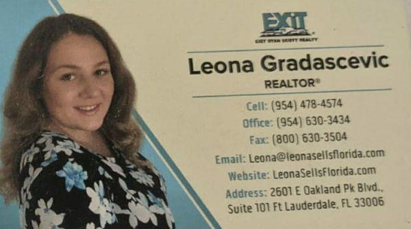 Leona at Exit Ryan Scott Realty