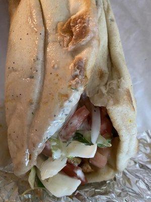 $8.25 Chicken Kebab Sandwich - basically a kebab burrito