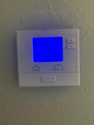 Temp of apartment