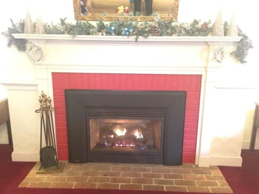 Fireplace in common area