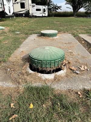 The open septic well.