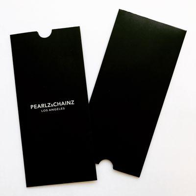 Pearlz & Chainz: This is a custom ENVELOPE printed on black paper with die cutting.