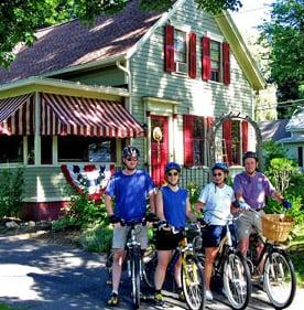 We have free bikes for our guests to use on the adjacent 25 mile long bike path.