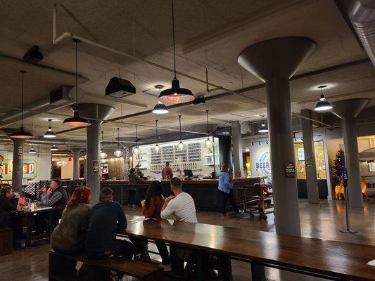 View of the main bar and some of the seating area.