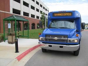 Ozark Regional Transit picks up passengers at Northwest Arkansas Community College