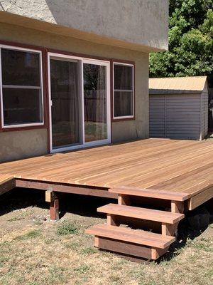 Redwood deck