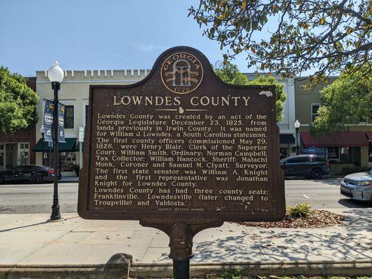 Lowndes County Historical Marker