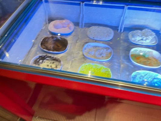 Grocery store containers of half gallon Hersheys ice cream