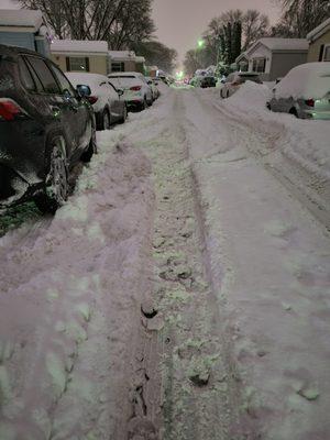 This is how they now plow and say its a courtesy to do curb to curb