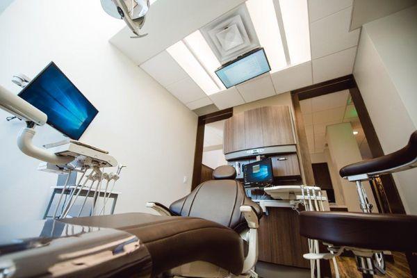 Stylish interiors in the operatory at Corson Dentistry