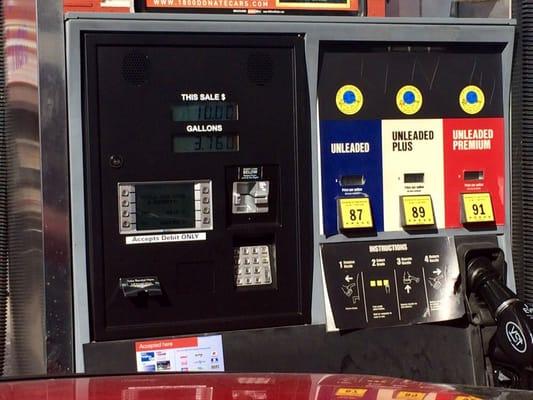 Gas Pumps NOW accepts Debit Card right at Pump! No more Pay Islands!