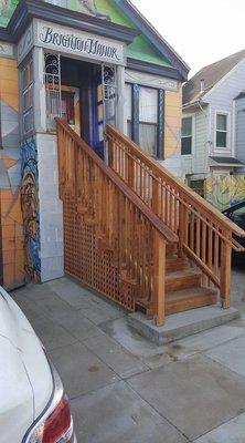 New redwood stairs for the one and only Brighton Manor! #sfcraftsman